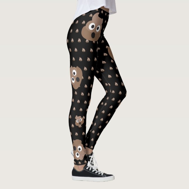 Funny Poop Emojis Leggings (Höger)