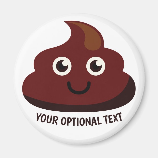 Funny Poop magnet 2: lycklig (Framsidan)