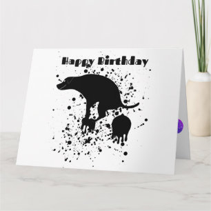 Funny Pooping Birthday Hund Kort