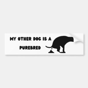 Funny Pooping Hund Bildekal