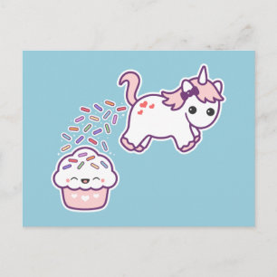 Funny Pooping Unicorn Vykort