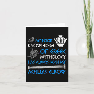 Funny Poor Knowledge Greece Mythology Achilles Kort
