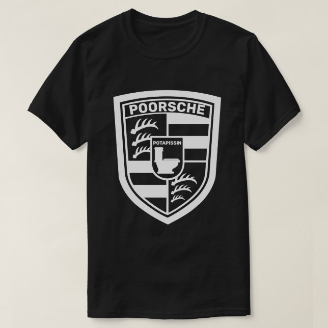 Funny Poorsche Potapissin T Shirt (Design framsida)