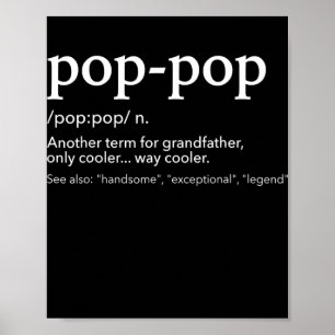 Funny pop-pop för coola-farpa för fars dag poster