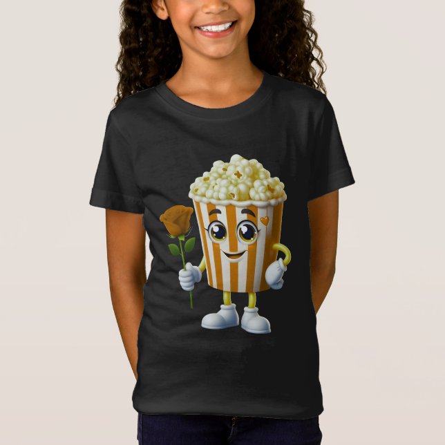 funny popcorn design for lovers t shirt (Framsida)