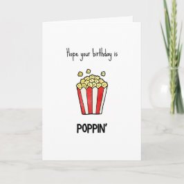 Funny Popcorn Pun Birthday Card Anteckningskort