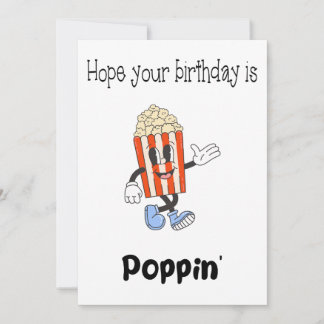 Funny Popcorn Pun Birthday Card Julkort
