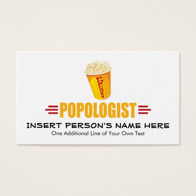 Funny Popcorn Visitkort (Framsidan)