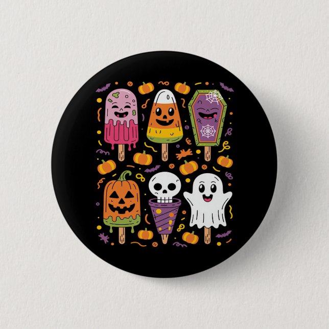 Funny Popsicle Summer Horror Halloween Glass Su Knapp (Framsida)