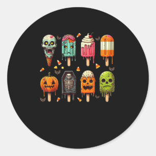 Funny Popsicle Summer Horror Halloween Glass Su Runt Klistermärke