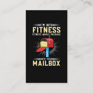 Funny Postal Worker Fitness Postman Visitkort