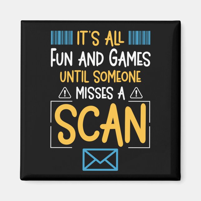 Funny Postal Worker Mailman Magnet (Framsidan)