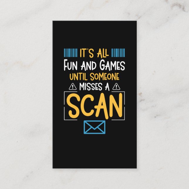 Funny Postal Worker Mailman Visitkort (Framsida)