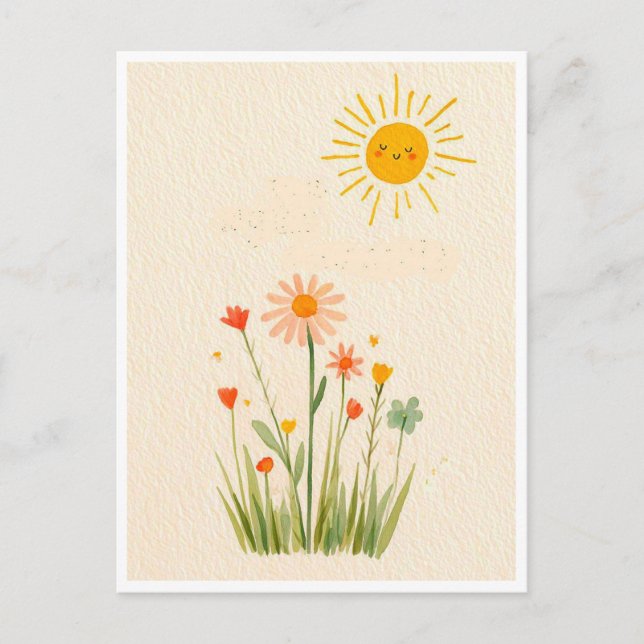 Funny postcard. Summer day Vykort (Framsida)