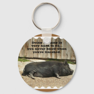 Funny Pot Belllied Gris Keychain Nyckelring