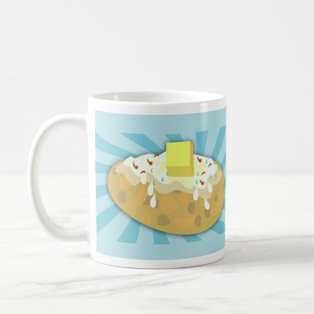 Funny Potato Älskare Design Kaffemugg (Vänster)