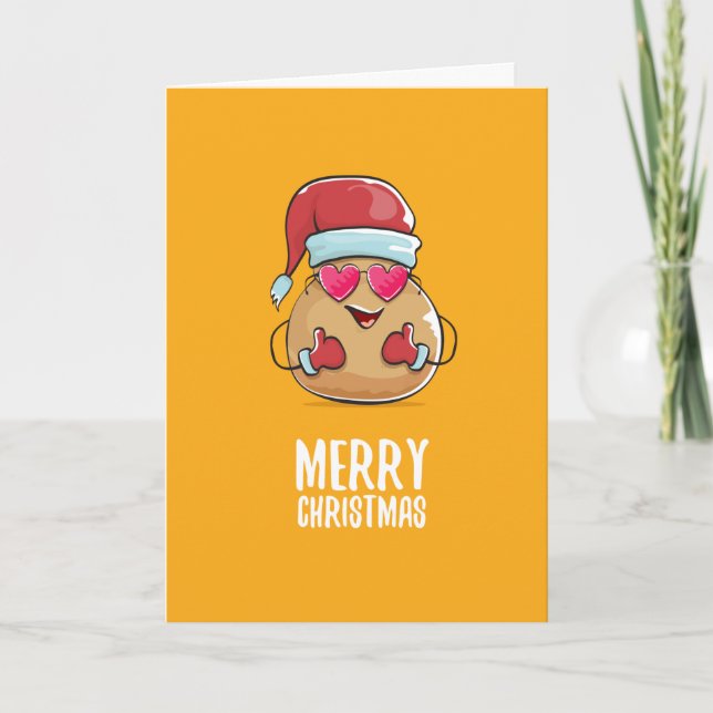 Funny Potato God jul Card Helgkort (Framsida)
