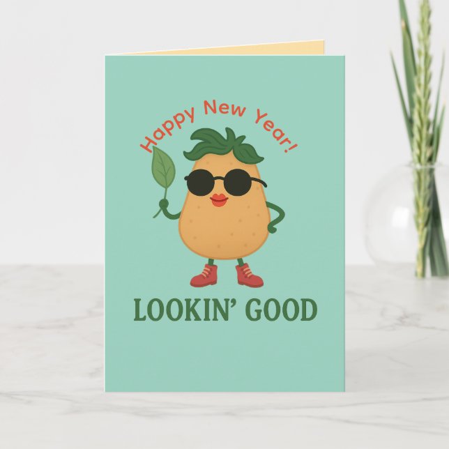 Funny Potato Greeting Card Kort (Framsida)