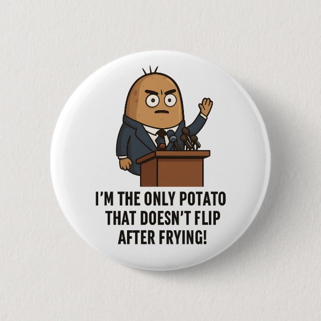 "Funny Potato Press Conference – Political Humor C Knapp (Framsida)