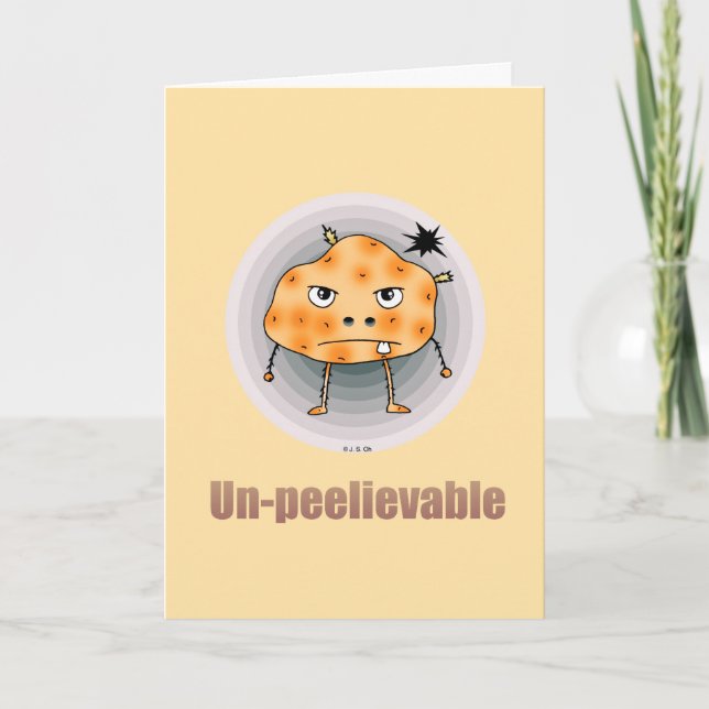 Funny Potato Pun Apology Kort (Framsida)