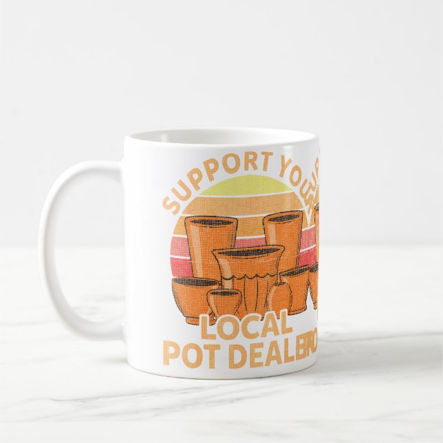 Funny Pottery Gift For Pot Dealer Men Women Potter Kaffemugg (Vänster)
