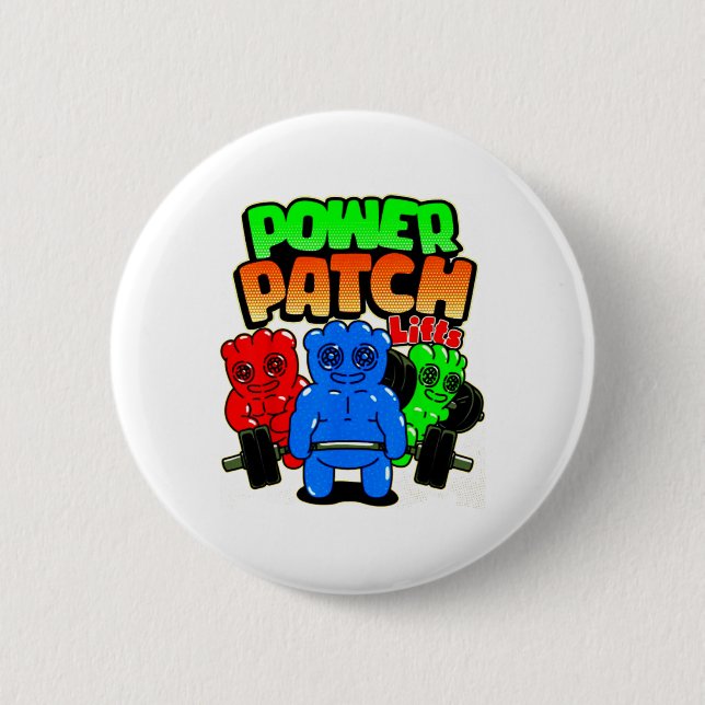 Funny Power Patch Lifts Weightlifting Bodybuilding Knapp (Framsida)