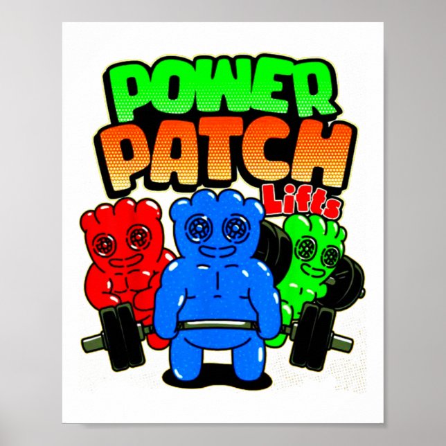 Funny Power Patch Lifts Weightlifting Bodybuilding Poster (Framsidan)