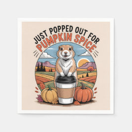 Funny Prairie Dog Fall Pumpkin Spice Humor Pappersservett