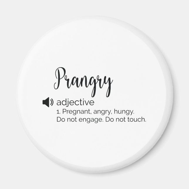 Funny Prangry Definition Magnet (Framsidan)