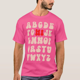 Funny PreK Kindergarten Hi Alphabet Back to school T Shirt