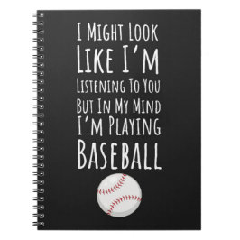 Funny Presents For Baseball Players Team Fan Lover Anteckningsbok