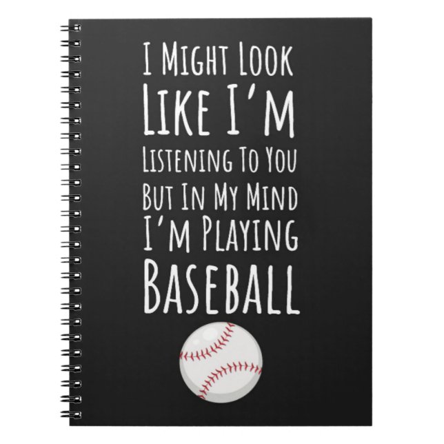 Funny Presents For Baseball Players Team Fan Lover Anteckningsbok (Framsidan)