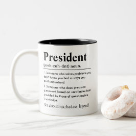 Funny President Definition Två-Tonad Mugg
