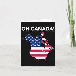 Funny president Donald Trump Oh Canada USA Kort