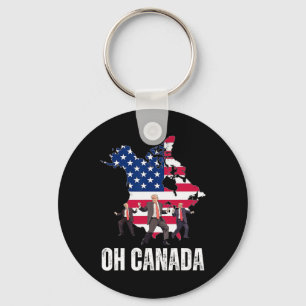 Funny president Donald Trump Oh Canada USA Nyckelring