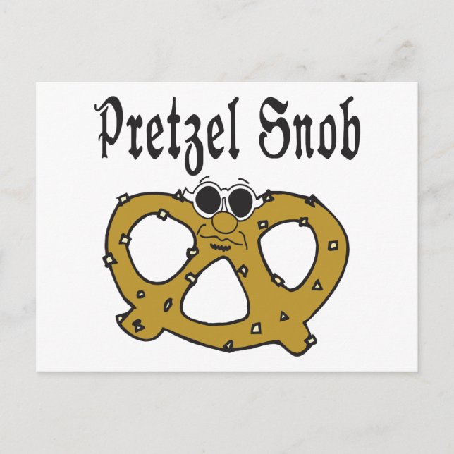 Funny Pretzel Snob Vykort (Framsida)