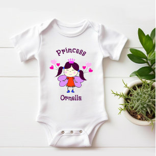 Funny prinsessa med ballonger baby T-Shirt