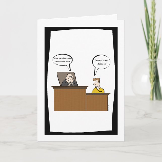Funny Prison Hälsning Card Kort (Framsida)