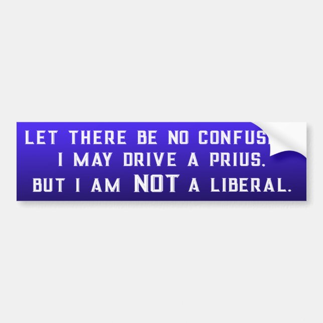 Funny Prius - Bumper Sticker Bildekal (Framsidan)