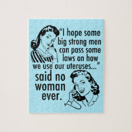 Funny Pro Chock Feminist-Tecknad Pussel