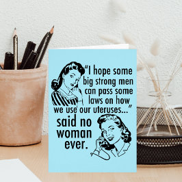 Funny Pro Chock Feminist Women Birthday Card Hälsningskort