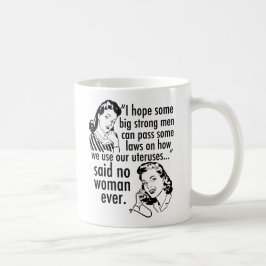 Funny Pro Choice Retro Feminist Tecknad Kaffemugg
