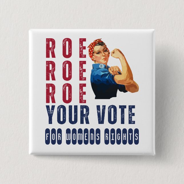 Funny Pro Choice Retro Feminist Tecknad Knapp (Framsida)