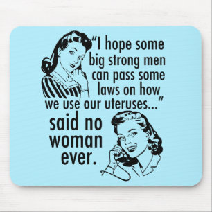 Funny Pro Choice Retro Feminist Tecknad Musmatta