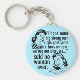 Funny Pro Choice Retro Feminist Tecknad Nyckelring