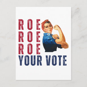 Funny Pro Choice Retro Feminist Tecknad Vykort