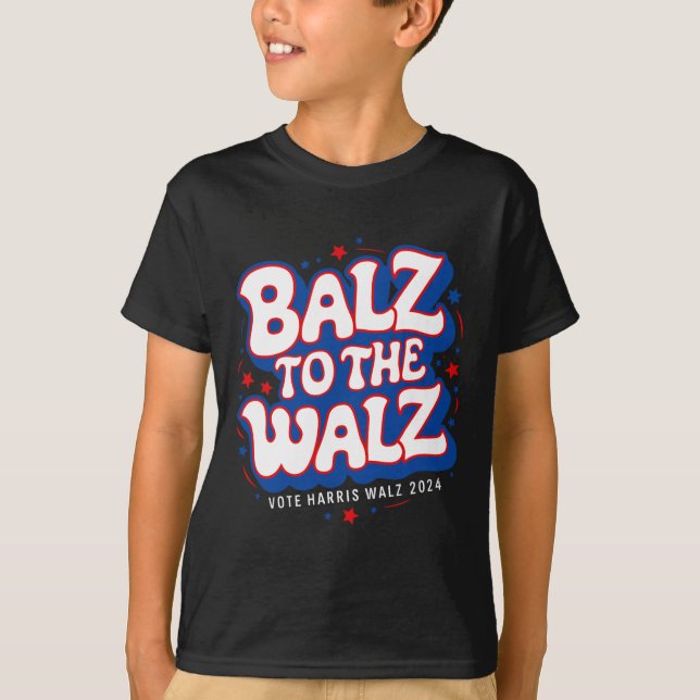 Funny Pro Kamala Harris Walz Valection 2024 Balz t Shirt (Framsida)