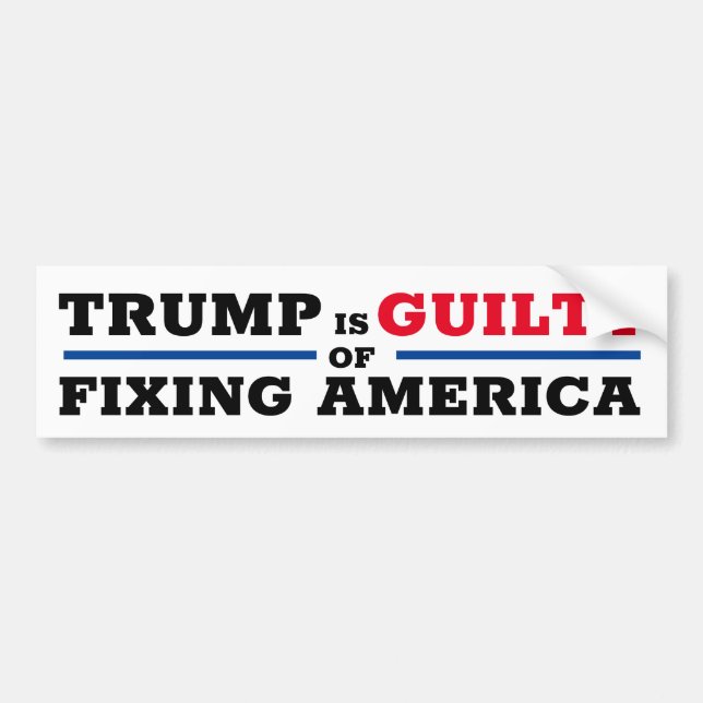 Funny Pro Trump Anti-påfyllning Bumper Sticker Bildekal (Framsidan)