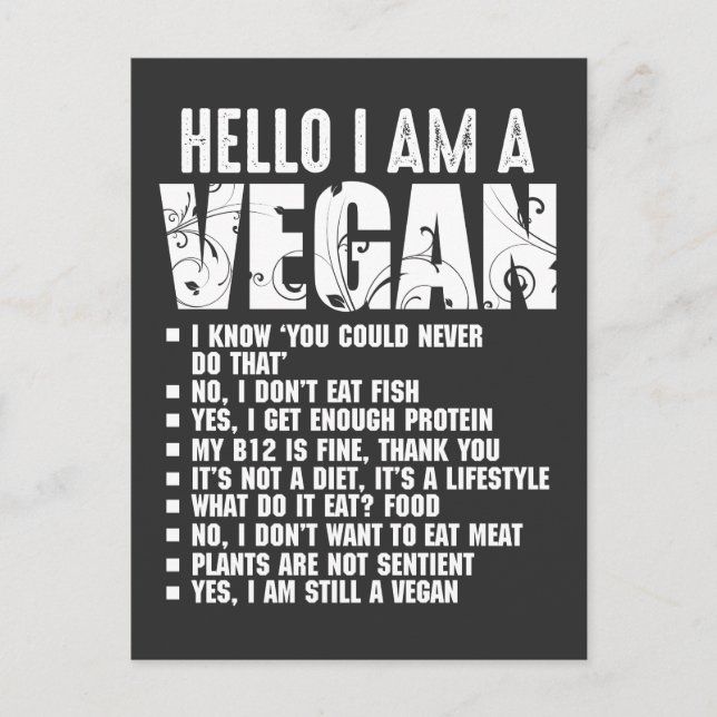 "Funny Pro Vegan Activism Gym Idrottsman Veganism" Vykort (Framsida)