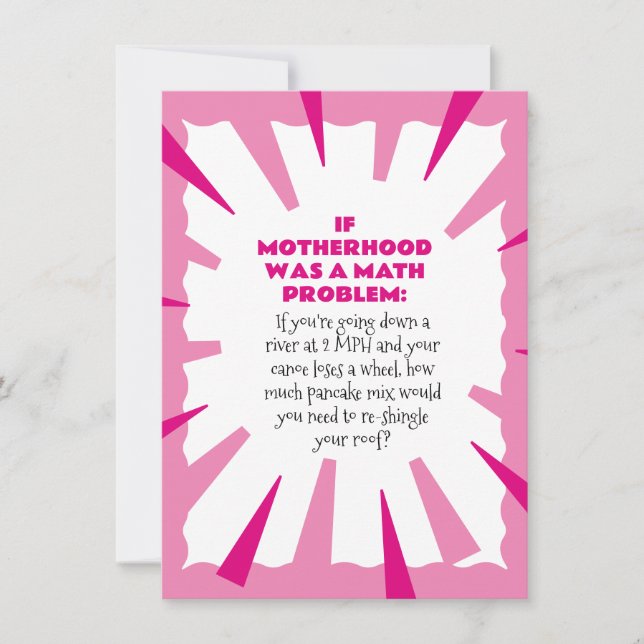 Funny problemkort för Mors dag (Framsida)